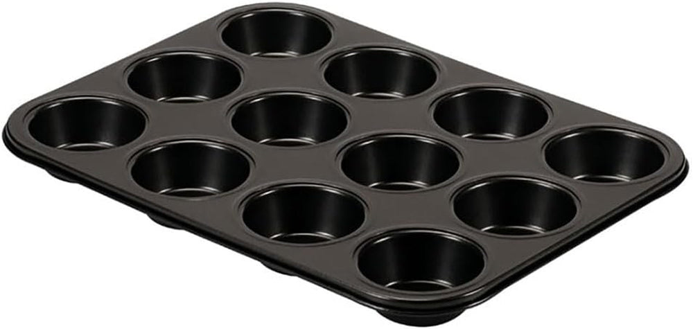 , Forma 6 muffins 18,5x27cm, negro Moldes y bandejas Naty Shop 12 Muffins