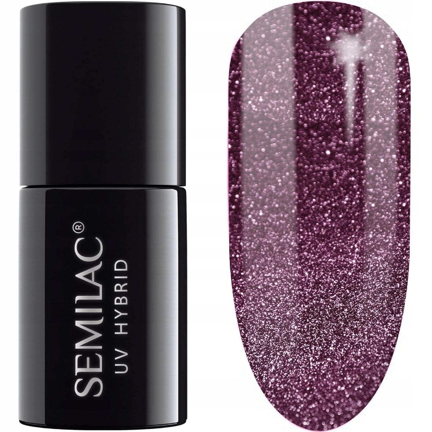 Semilac UV Nagellack Hybrid 404 Muffin de Frijoles Negros 7ml Kollektion Sabores de Otoño