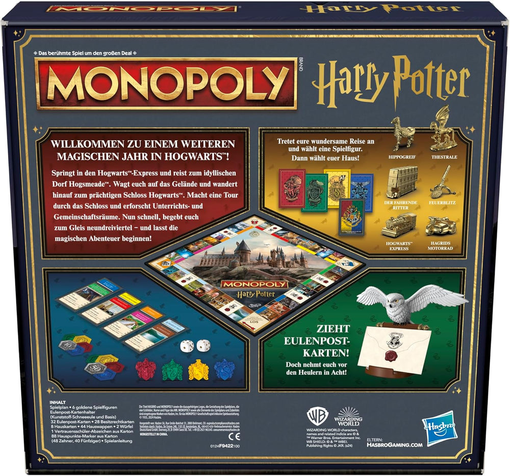 Juego de mesa Monopoly Harry Potter Edition, juego familiar para 2 a 6 jugadores, a partir de 8 años - Versión alemana