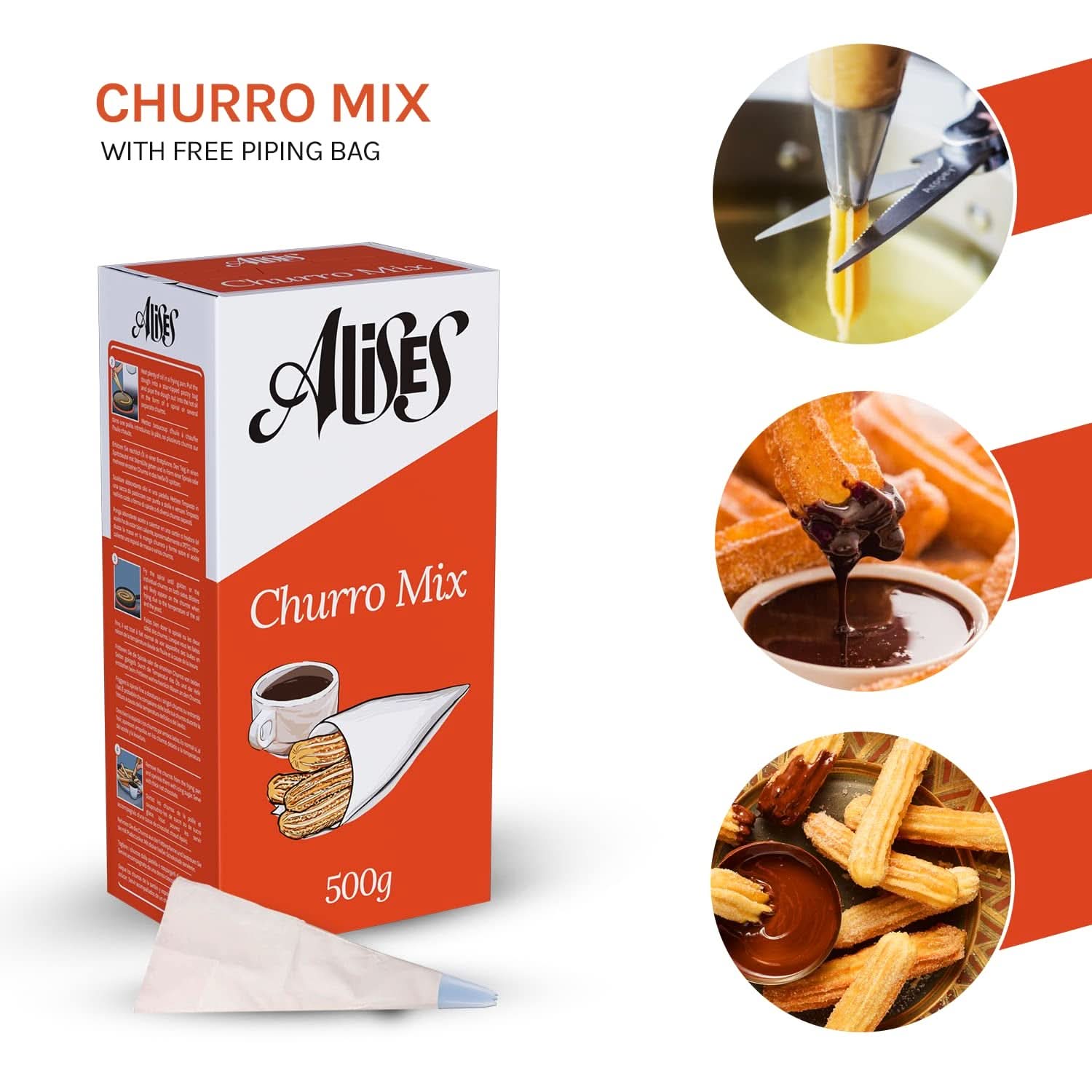 Mezcla española para churros, 500 gramos Naty Shop Kitchen