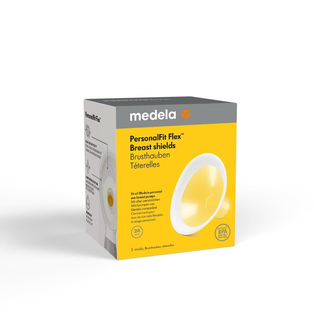 Medela Cubrepechos Personalfit Flex Accesorios Alimentación y Lactancia Baby Naty Shop Blanco M (pack de 2 piezas)