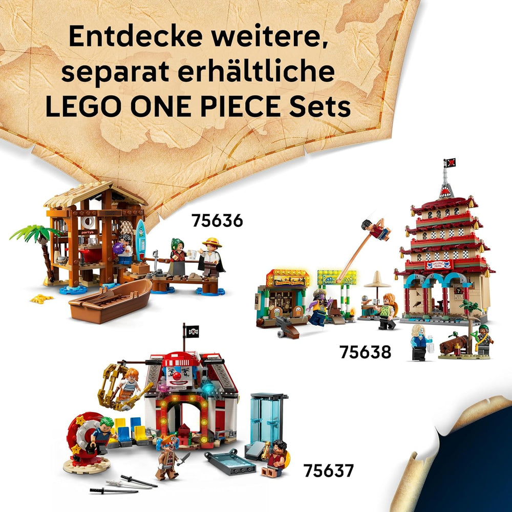 LEGO ONE PIECE - Das Piratenschiff Flying Lamb (Going Merry) - Juego de juegos con 5 minifiguras - incluido. Luffy, Zoro y Nami - Spielzeug zum Bauen - Geschenk für Jungen, Mädchen & Fans ab 10 Jahren - 75639