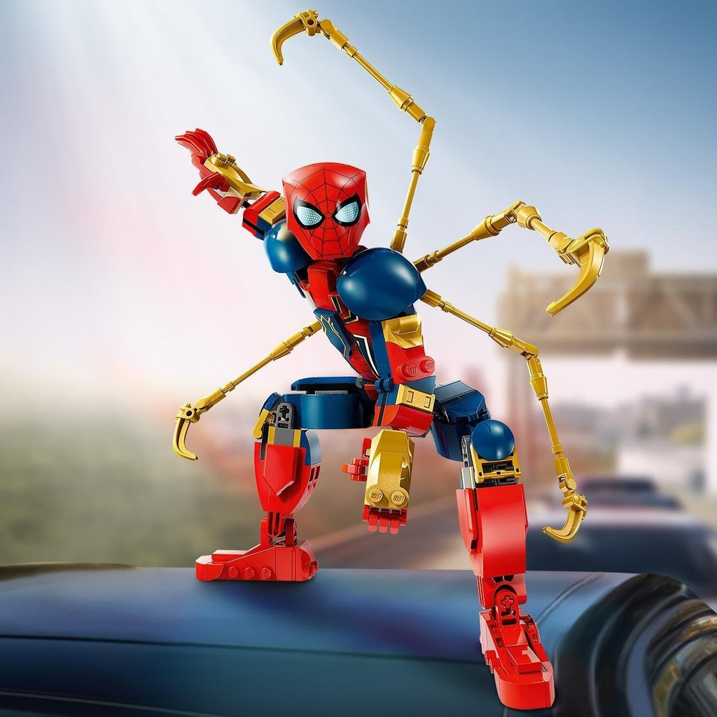 Figurină de construcție LEGO Marvel Iron Spider-Man, jucărie de acțiune cu supereroi pentru copii cu vârsta peste 8 ani, băieți și fete, set cu armură, model construibil, idee de cadou Avengers pentru fanii filmelor Marvel 76298 Seturi de constructie Besuche den LEGO-Store