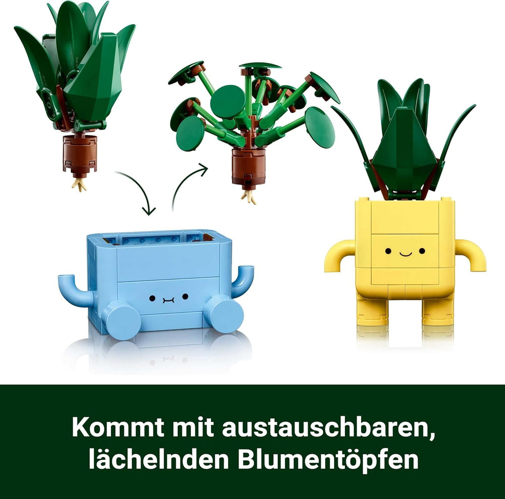 LEGO Botanicals Happy Plants - Set de bricolaje para niños con 2 flores artificiales y 2 macetas de colores con caritas de dibujos animados - Idea de regalo para niñas a partir de 9 años - 10349 Besuche sets de construcción den LEGO-Store
