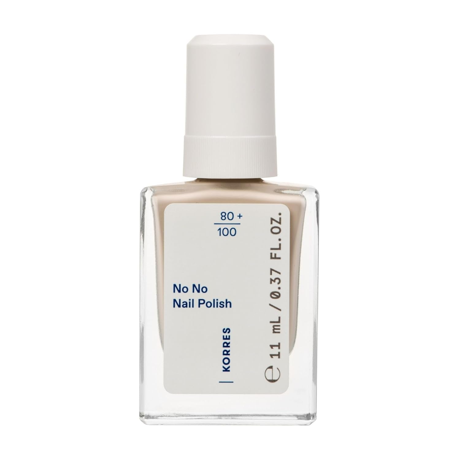 KORRES No No base de esmalte de uñas - base 10% vegana sin liberación, para un color duradero y resistente a las astillas, 11 ml - uñas cuidadas de forma natural, sin sustancias nocivas