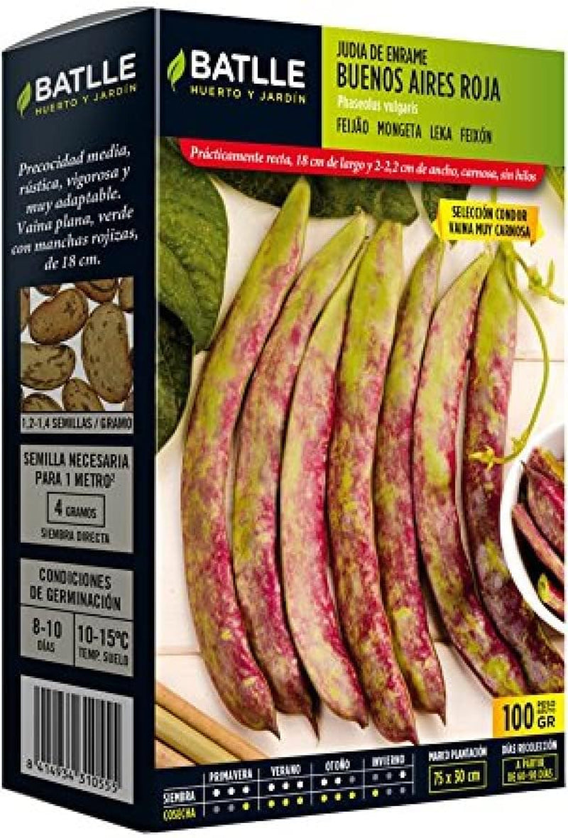 Batlle Gemüsesamen - Stangenbohne Garrofo (100G) Bohnenkerne