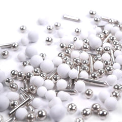 Streusel Hero Chocolate Mix Silver White Sprinkles, 40 gramos Naty Shop 40 gramos