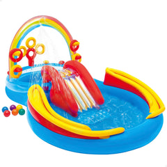 Centro de juegos Intex Rainbow Ring - Piscina elevada para niños - Piscina para niños - 297 x 193 x 135 cm - Para mayores de 3 años 57453NP Multicolor 297x193x135 cm