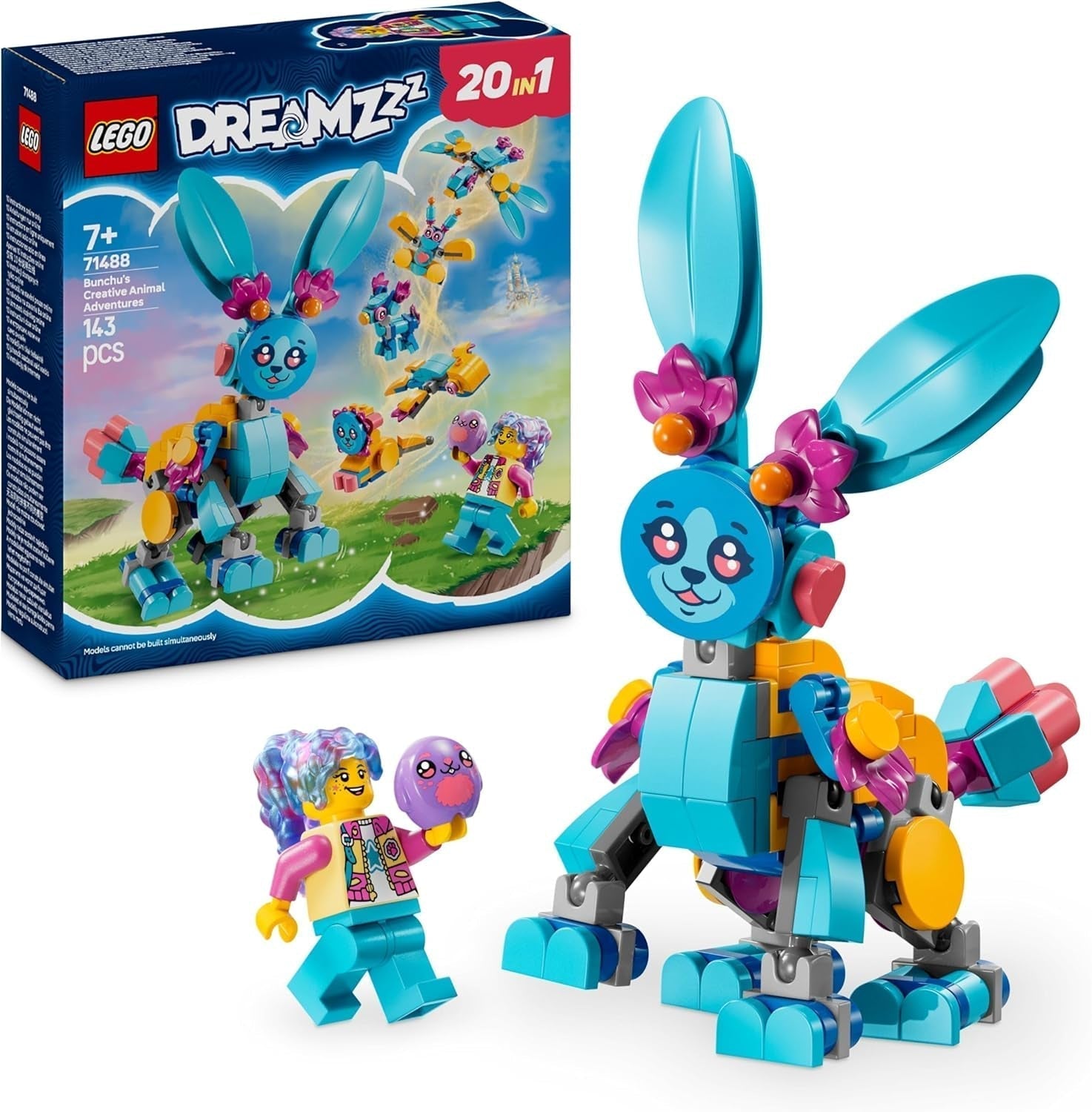 LEGO Dreamzzz Bunchus Creative Animal Adventures Conejito de juguete para niños Juego de fantasía 20 en 1 con minifigura de Izzie Regalo para niñas y niños de 7 años 71488 Juegos de construcción Besuche den LEGO-Store Default Title