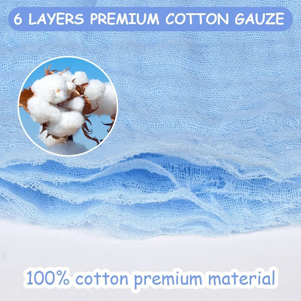 Toallas de muselina para bebé, pack de 8 toallas absorbentes de algodón orgánico, 25 x 25 cm Mother and Baby Naty Shop