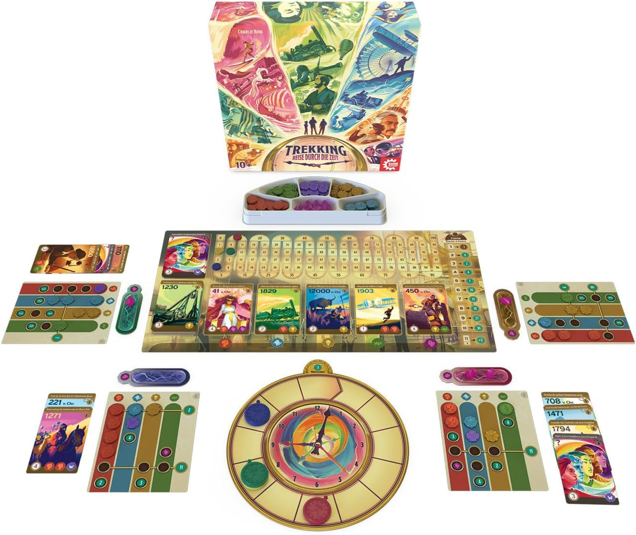 Game Factory 646098 Senderismo, viajes en el tiempo, juego de mesa para 1-4 jugadores, mayores de 10 años, juego familiar