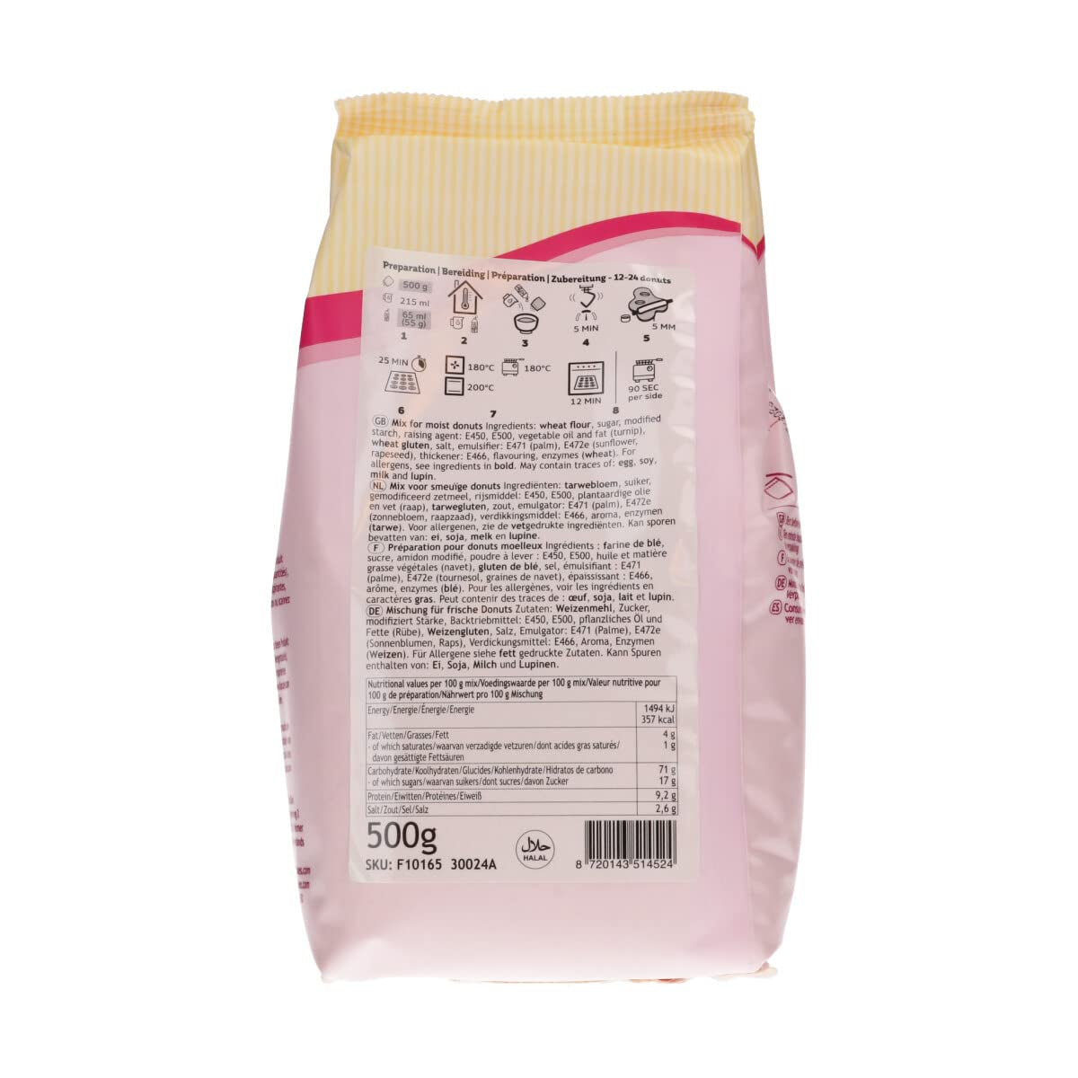 Funcakes Mix Für Donuts, Backen Sie Ganz Einfach Ihre Eigenen Donuts Zu Hause in Der Friteuse Oder Im Ofen, Halal. 500 G. Tienda Naty