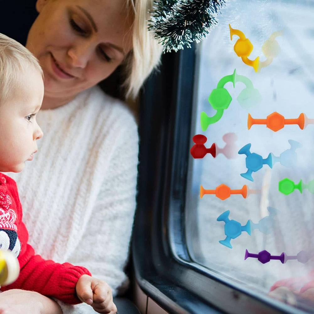 Pack de 48 juguetes con ventosa, juguetes de baño Montessori Madre y Bebé Naty Shop