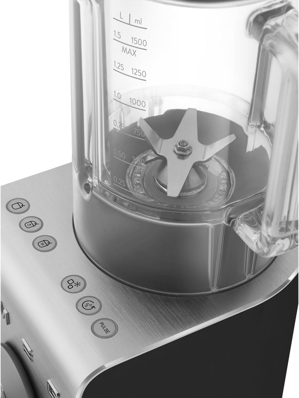 SMEG, Hochleistungsmixer BLC01BLMEU, 5 programas preestablecidos, 9 velocidades manuales, función de pausa y pulso, Kunststoffgehäuse, base Rutschfeste, 1400 W, Schwarz Kitchen Naty Shop