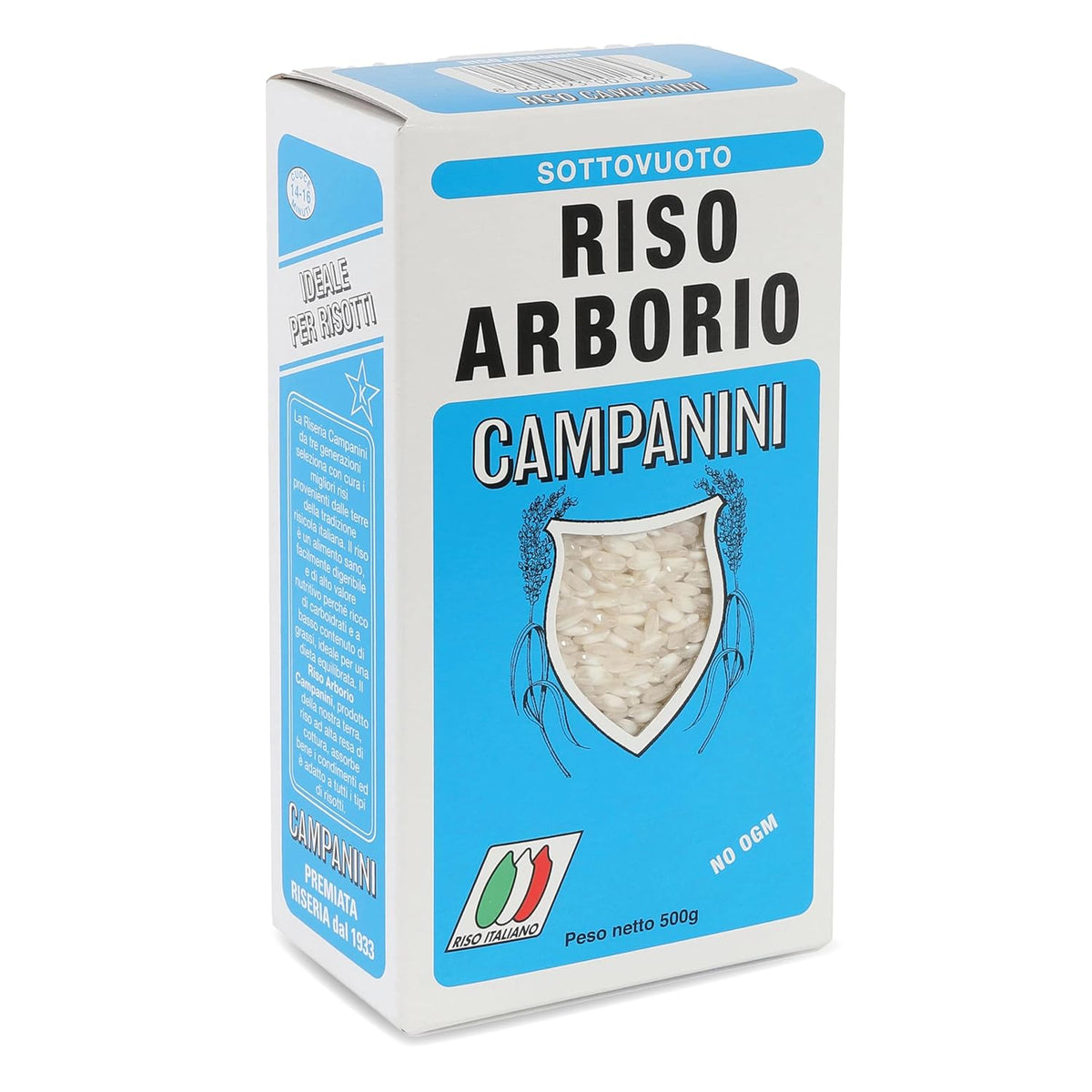 ‎Risera Campanini Arroz Risotto 500 g – Arroz Risotto Italiano, Arroz Riso Arborio, Risotto Cremoso