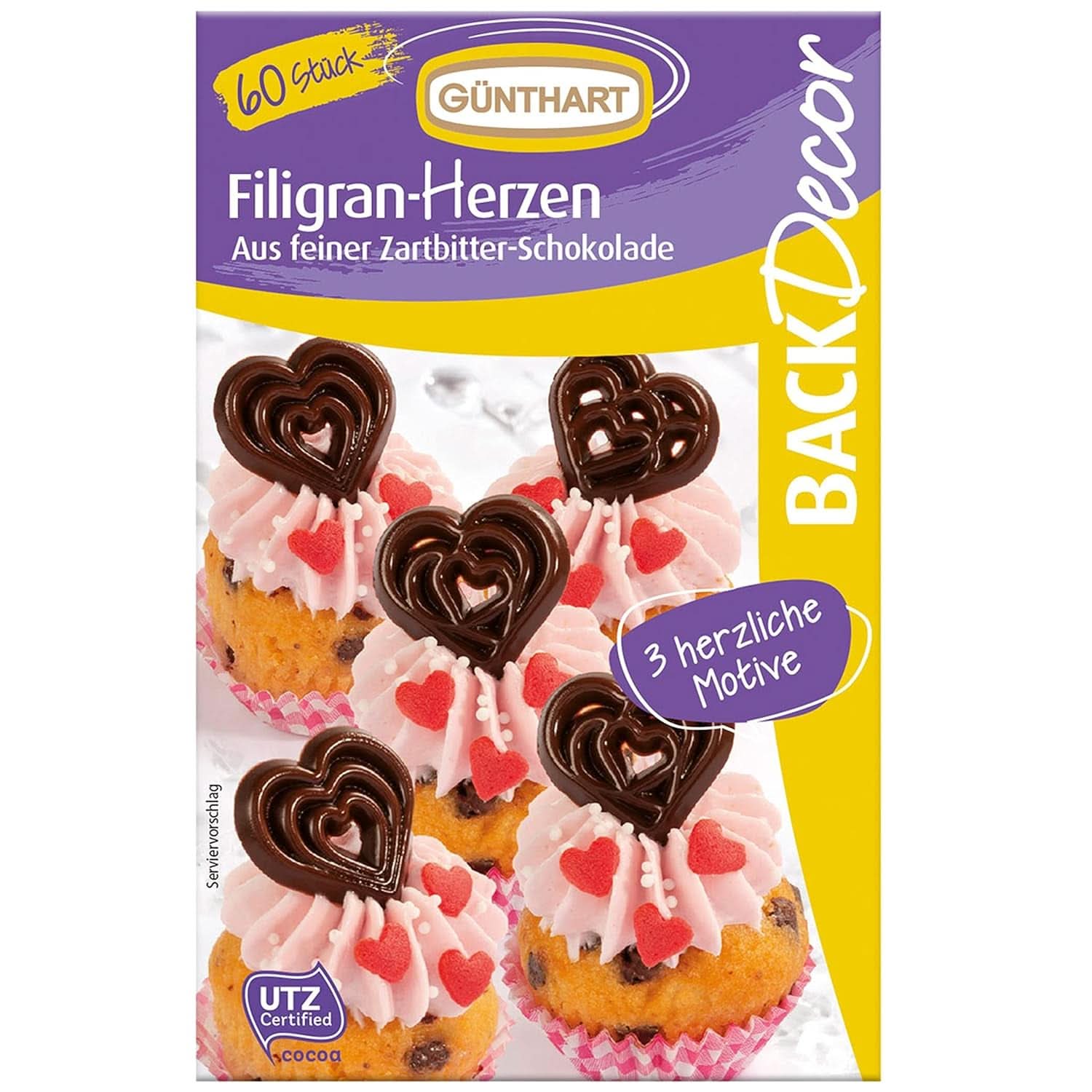 Günthart Backdecor, 90 piezas de letras, alfabeto y números de chocolate en fino chocolate negro, 47 gramos Naty Shop