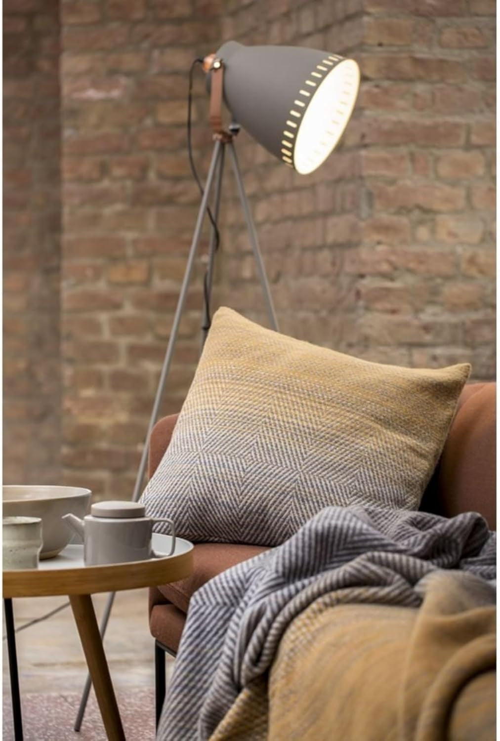 Manta de algodón David Fussenegger Manta de 150 x 200 cm con estampado de degradado de color Camas y mantas mullidas David Fussenegger