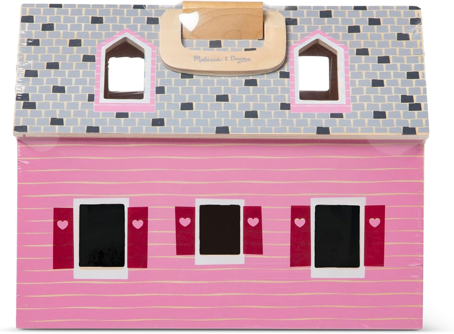 Casa de păpuși Melissa & Doug de pliat și luat cu tine | Casă de păpuși și păpuși | Playsets | 3+ | Cadou pentru băieți sau fete Casute de papusi Naty Shop