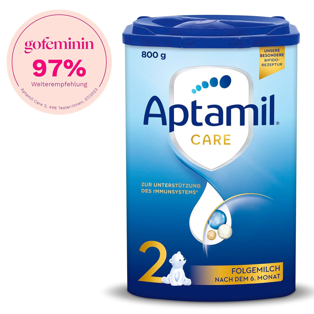 Aptamil Care 2 - Leche de continuación a partir de los 6 meses, con Omega 3 y 6, DHA y ARA, sin aceite de palma, papilla, leche en polvo, 1 x 800 g (paquete de 6)