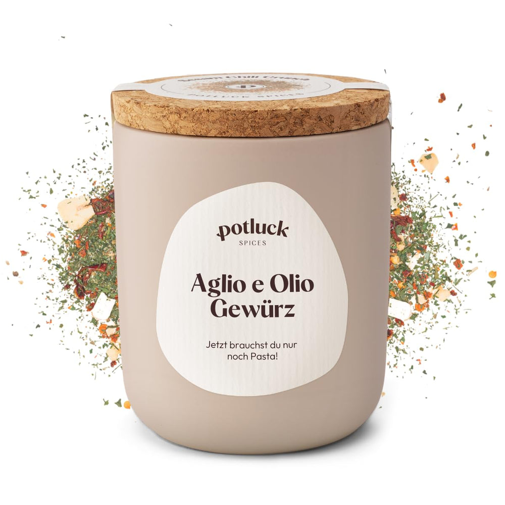 Comida compartida | Pasta y pizza kräuter | Gewürzzubereitung im Keramiktopf | 40g | Vegano, sin gluten y con ingredientes naturales