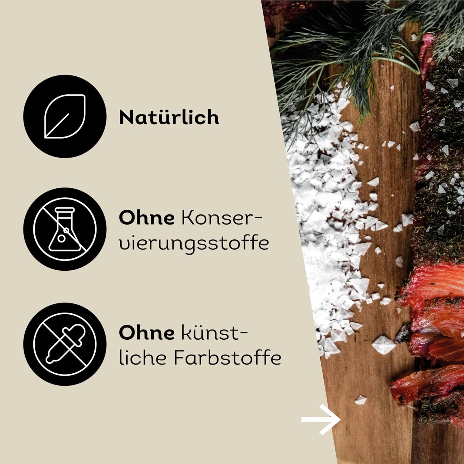 Küper Selection Meersalz - 1000 g de sal gruesa para condimentar y refinar - ohne Zusätze oder chemische Nachbehandlung