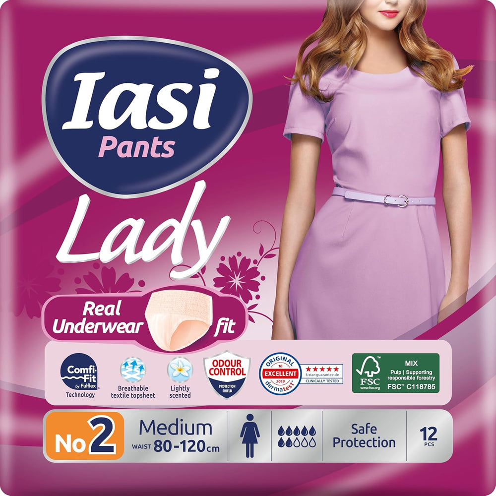 LADY Pants 48 Pantalones Desechables para Incontinencia Urinaria Absorbencia Talla Grande S para Mujer 48 Piezas