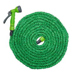 Furtun flexibil de grădină Kinzo 20 m – incl. accesoriu furtun – Furtun flexibil cu cap de pulverizare cu 7 poziții de pulverizare – Plastic – Verde/Gri