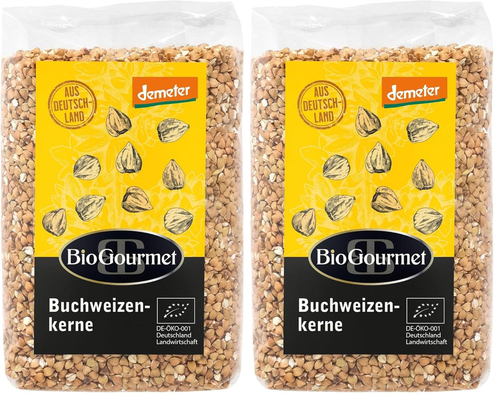 Trigo Sarraceno BioGourmet Demeter – Bolsa 500g | Sin gluten, rico en fibra y regional | De agricultura ecológica alemana (Baden-Württemberg/Baviera) | Ideal para muesli, ensaladas y guarniciones.