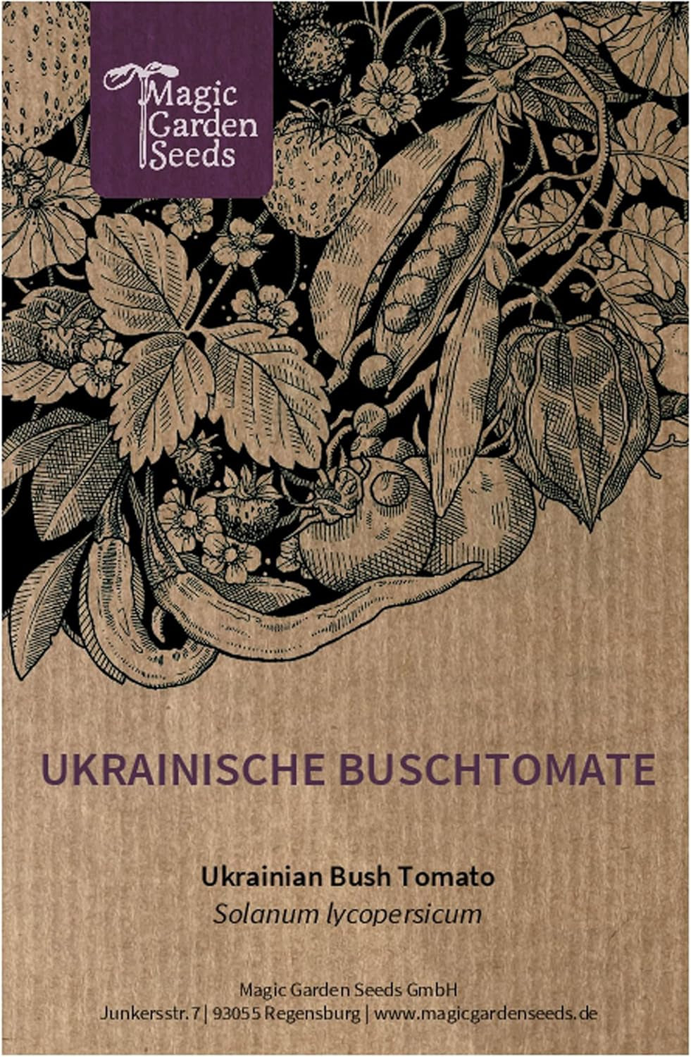 Ukrainische Rote Buschtomate (Solanum Lycopersicum) Eierförmig10 Samen