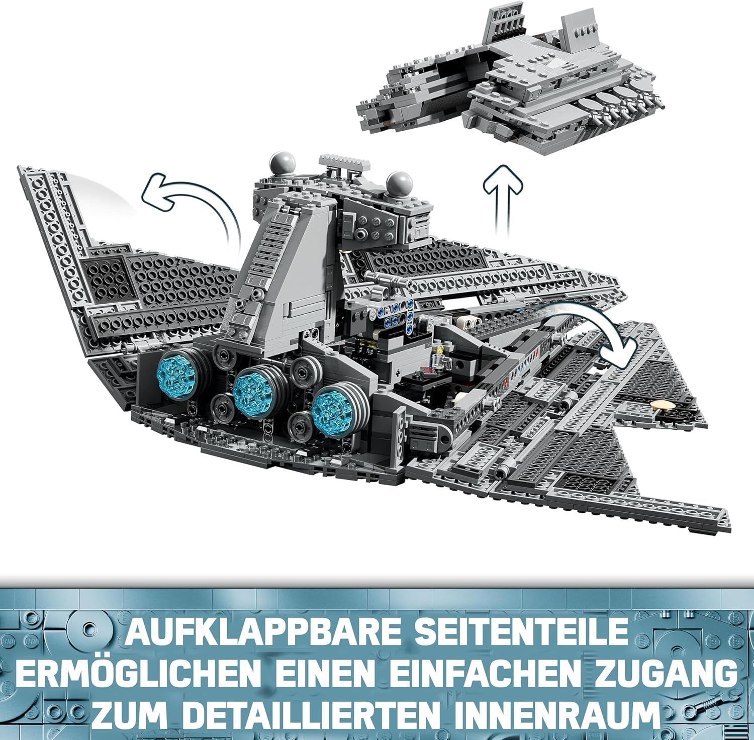 LEGO Star Wars Destructor Estelar Imperial, Set de Nave Estelar, Juguete de Construcción, Set de Juego de Darth Vader y Cal Kestis, Regalo de Cumpleaños para Niños, Niñas y Fanáticos 75394 Juegos de Construcción Besuche den LEGO-Store