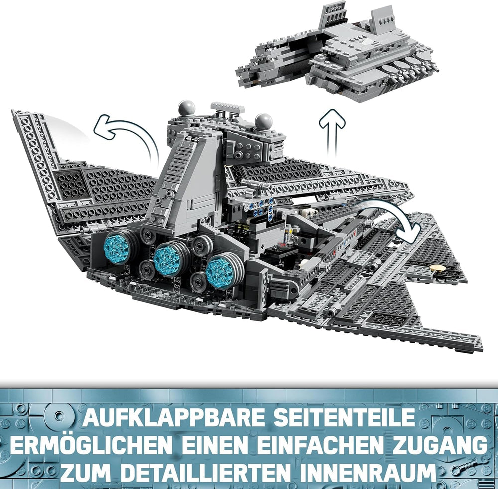 LEGO Star Wars Destructor Estelar Imperial, Set de Nave Estelar, Juguete de Construcción, Set de Juego de Darth Vader y Cal Kestis, Regalo de Cumpleaños para Niños, Niñas y Fanáticos 75394 Juegos de Construcción Besuche den LEGO-Store