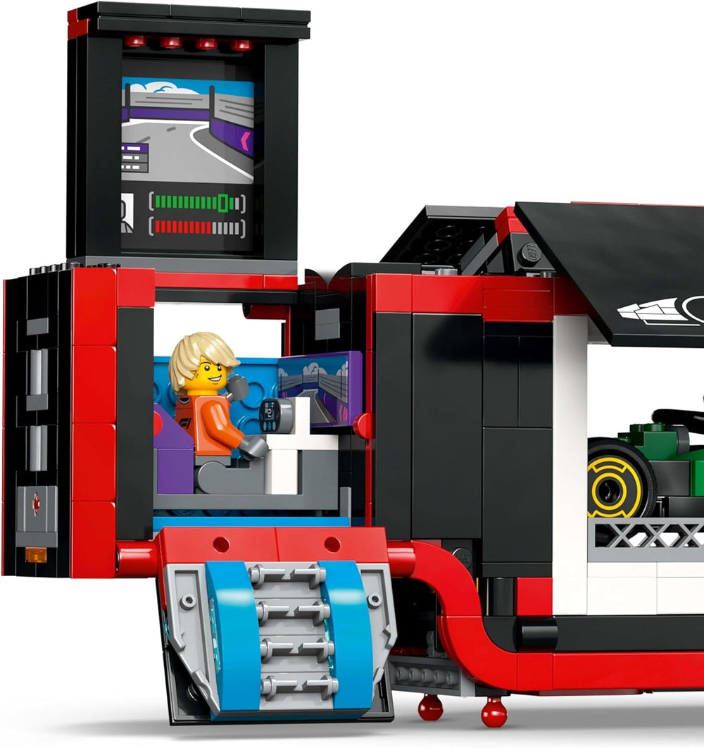 LEGO City Transporter F1 con coches de carreras RB20 y AMR24 F1 - Transporter de coches de juguete para los equipos de Fórmula 1 Red Bull y Aston Martin - Incl. 5 minifiguras: regalo para niños y niñas a partir de 8 años 60445 Juegos de construcción Besuche den LEGO-Store