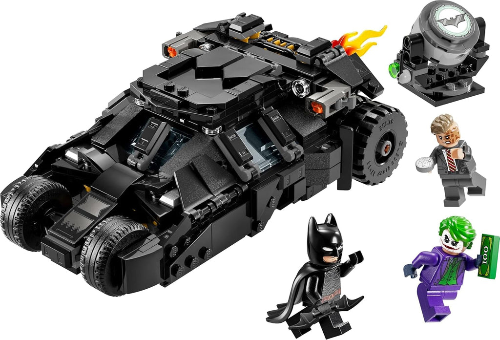 LEGO DC Batman: Batman Tumbler Vs. Two-Face & Joker - Jucărie de supererou cu Batmobile Car - Playset cu minifigurine - Cadou pentru băieți și fete de la 8 ani 76303 Seturi de constructie Besuche den LEGO-Store