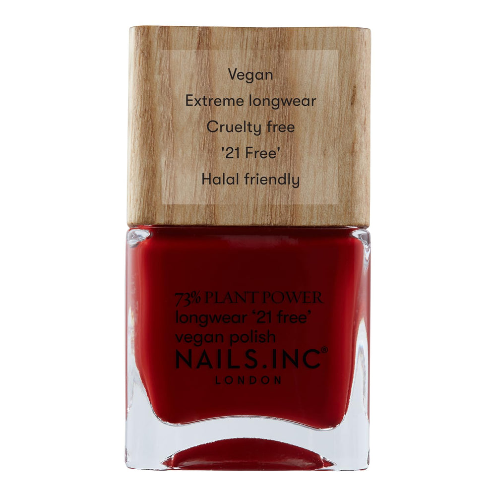 Nails Inc - Esmalte de uñas vegano GLOWING SOMEWHERE Plant Power - 73% a base de plantas, 100% vegano y libre de crueldad - Manicura perfecta, perla brillante - Para decoración de uñas ecológica