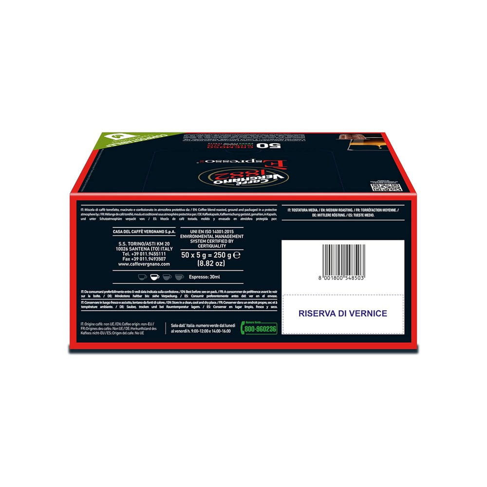 Caffè Vergnano 1882 - Èspresso Kompostierbare Kaffeekapseln, Kompatibel Mit Nespresso, Cremoso (Cremig) - Packung Enthält 50 Kapseln