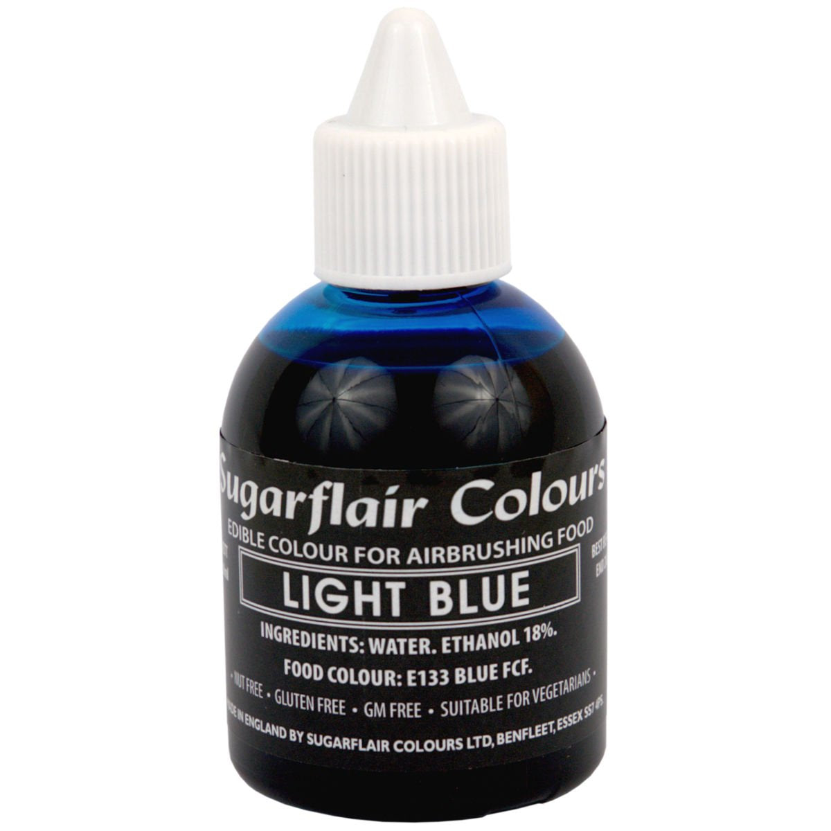 Colorant alimentar Sugarflair, roșu intens - Colorant alimentar lichid comestibil, colorant aerograf pentru torturi, brioșe, glazură și decorațiuni pentru torturi - 60 ml