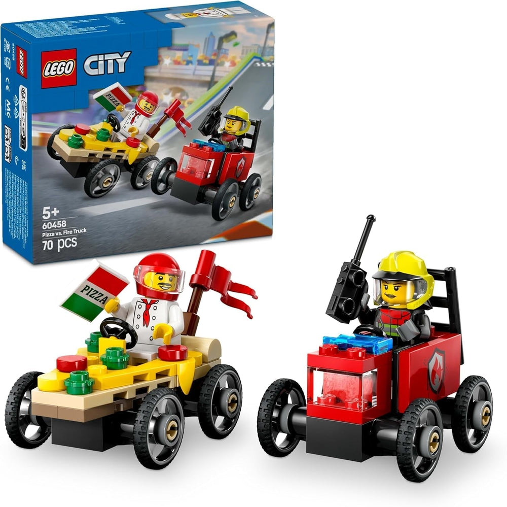 Furgoneta de reparto de pizzas LEGO City vs. Camión de pizza - Caja de jabón de juguete para niñas y niños mayores de 5 años - Set de construcción con 2 minifiguras de conductor - Regalo de cumpleaños y vacaciones 60458 Juegos de construcción Besuche den LEGO-Store Default Title
