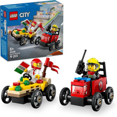 Furgoneta de reparto de pizzas LEGO City vs. Camión de pizza - Caja de jabón de juguete para niñas y niños mayores de 5 años - Set de construcción con 2 minifiguras de conductor - Regalo de cumpleaños y vacaciones 60458 Juegos de construcción Besuche den LEGO-Store Default Title