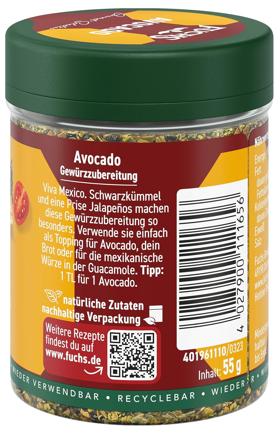 Fuchs Gourmet Selection Aguacate Gewürzzubereitung, 55 g