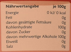 Eritritol, 1Er Pack (1 X 1 Kg) 1000 Gramos Edulcorantes Naty Shop