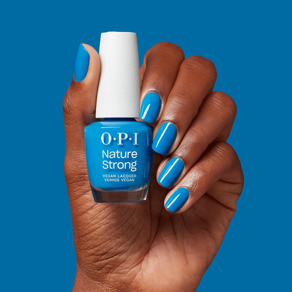 OPI Nature Strong Fresh as a Blue Daisy - Esmalte de uñas azul - Brillo intenso y duración de 7 días | Color duradero para tus uñas | 15ml