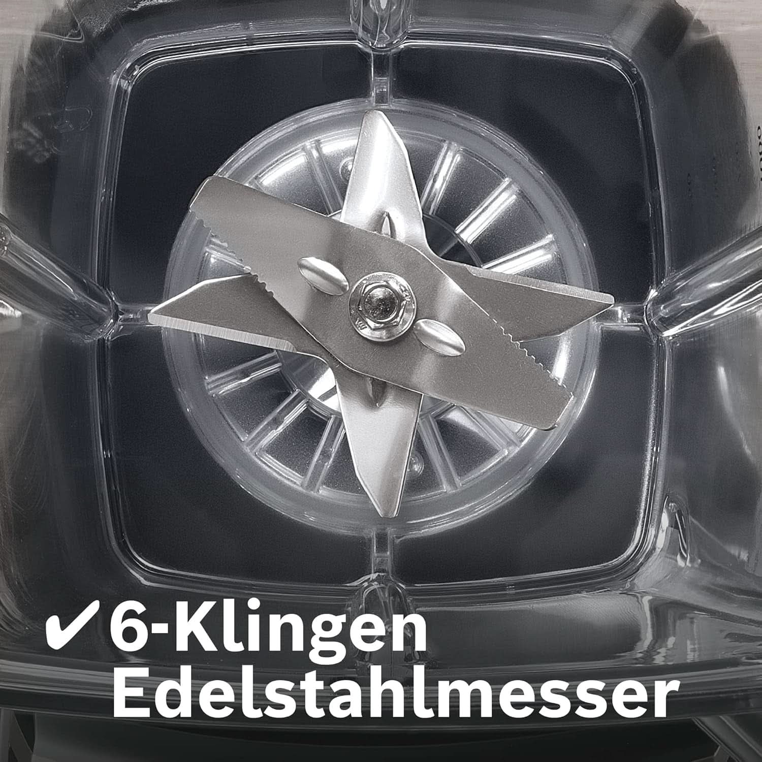 Bosch Batidora de pie Vitaboost MMBH6P6BDE, 6-Klingen-Edelstahlmesser, 2.5L Tritan-Mixbehälter, Stopfer, 6 Automatikprogramme, Rezeptbuch, Bpa-Frei, Einfache Reinigung, 45.000 U/Min, 1600 W, Schwarz Bucatarie Naty Shop