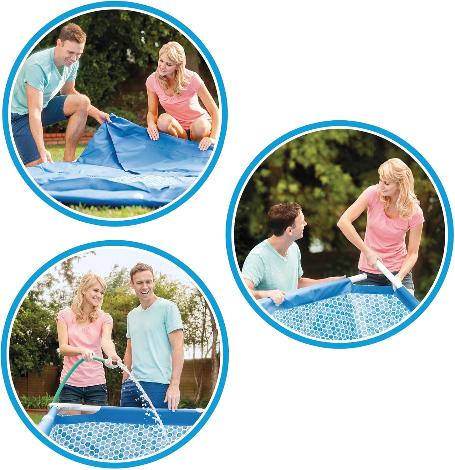 Piscina con estructura metálica de 3 m x 76 cm con bomba depuradora 4485 litros azul 305 x 76 cm 28202UK