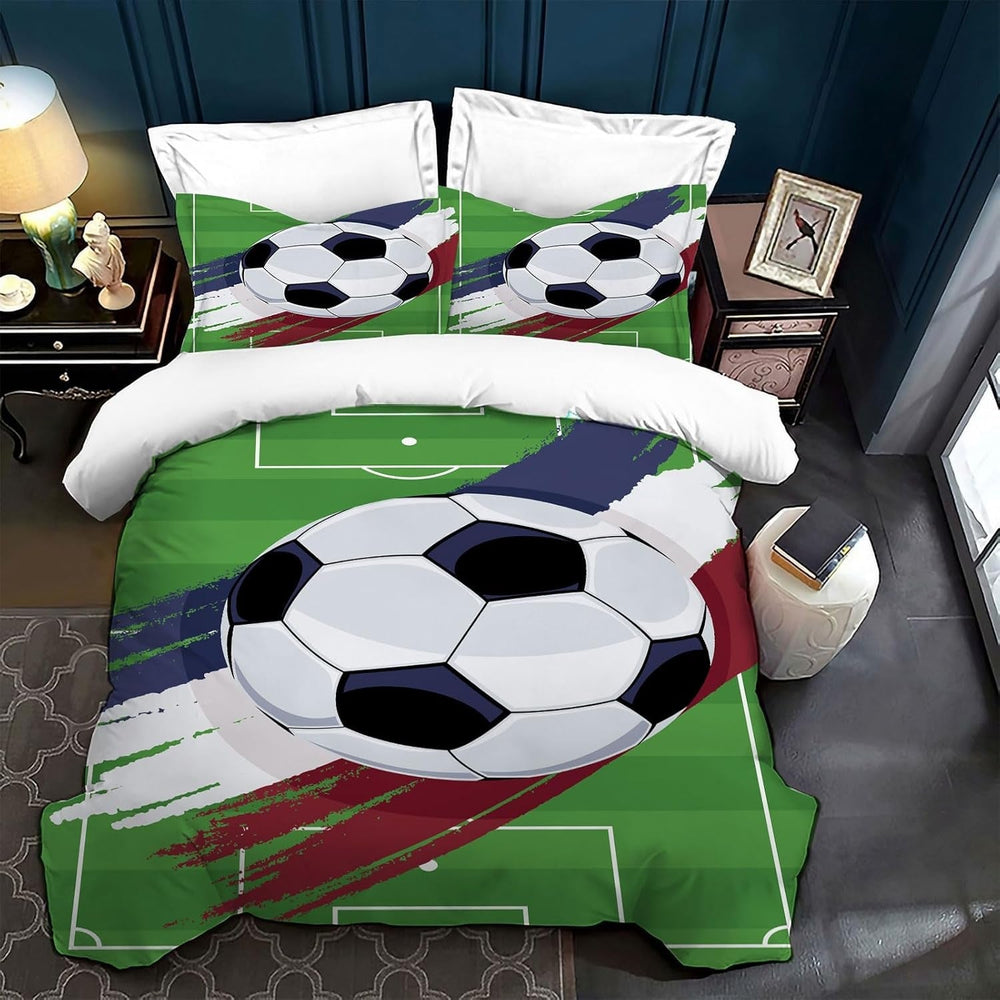 Ropa de cama infantil, fútbol, microfibra de poliéster. Ropa de cama infantil Naty Shop Verde 200 X 200 Cm.