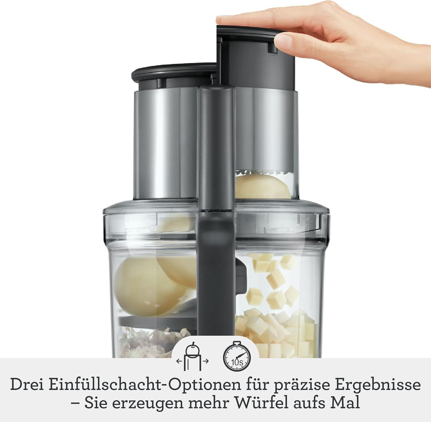 Sage Appliances SFP820 the Kitchen Wizz Peel Und Dice, Küchenmaschine, 2000 Watt Madre e Hijo Naty Shop