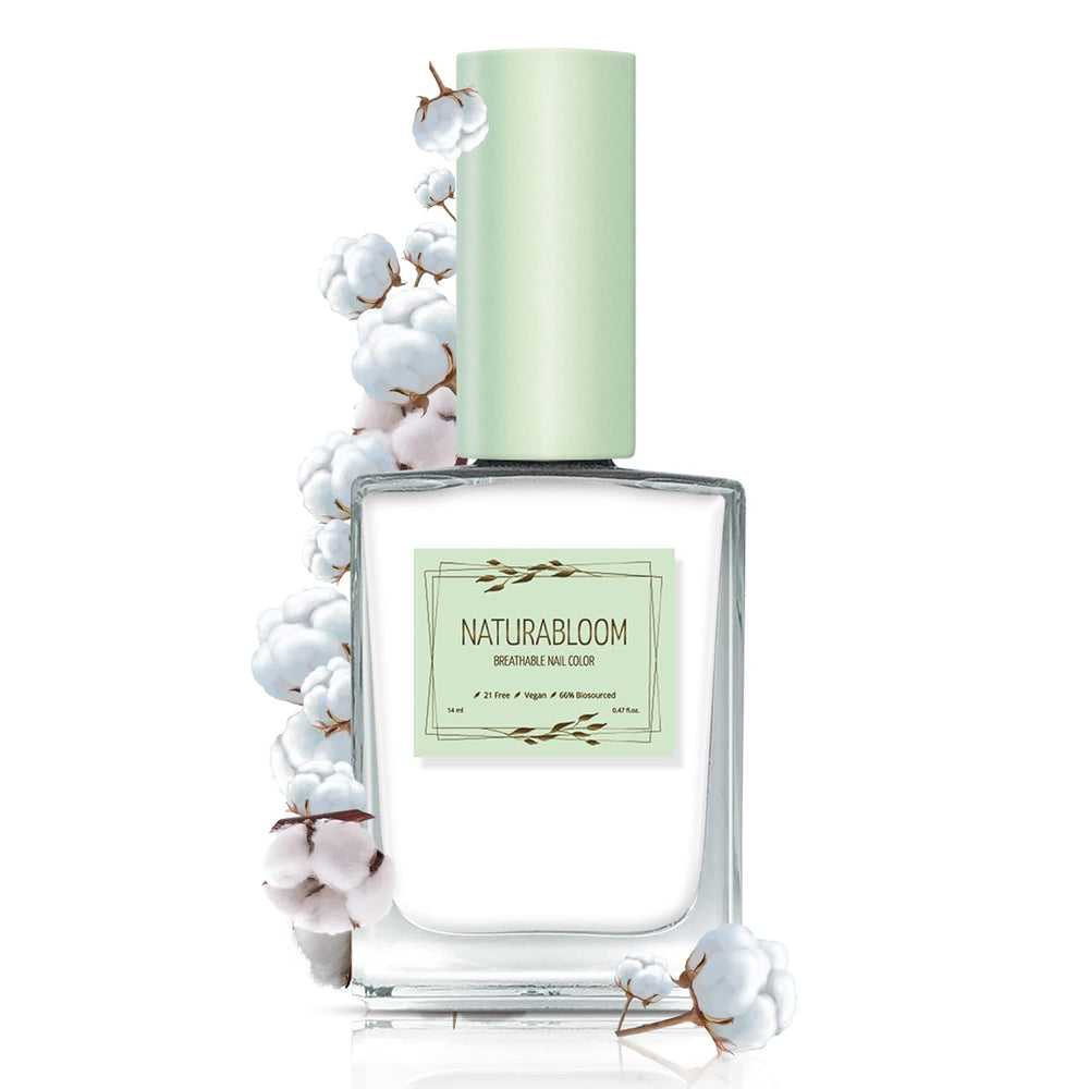 Esmalte de uñas beige de secado rápido (Moon Dust) - esmalte de uñas natural con fórmula vegana - transpirable, sostenible y duradero, 14 ml