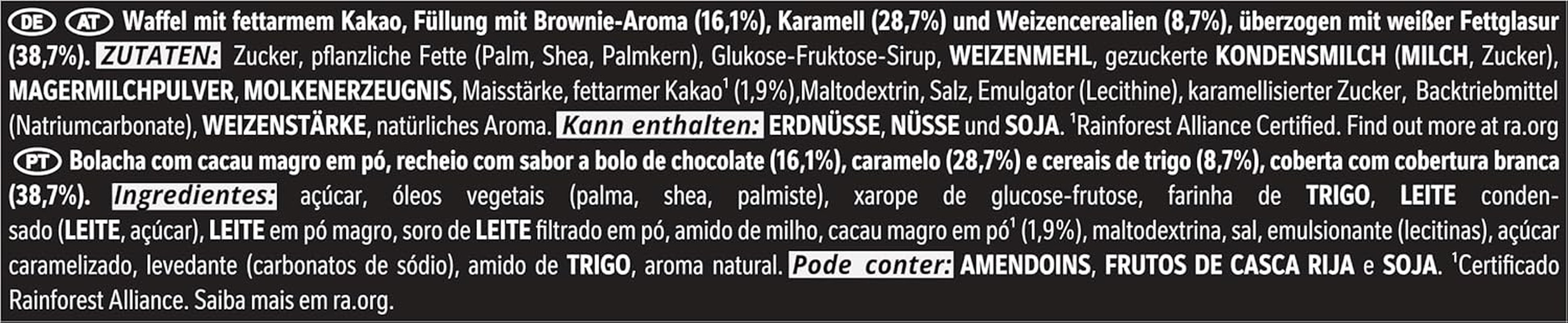Tableta de chocolate LION Black & White, un snack de sabor intenso, chocolate crujiente y chips crujientes, relleno de brownie, una experiencia deliciosa y única, 1 paquete (5 x 30g)