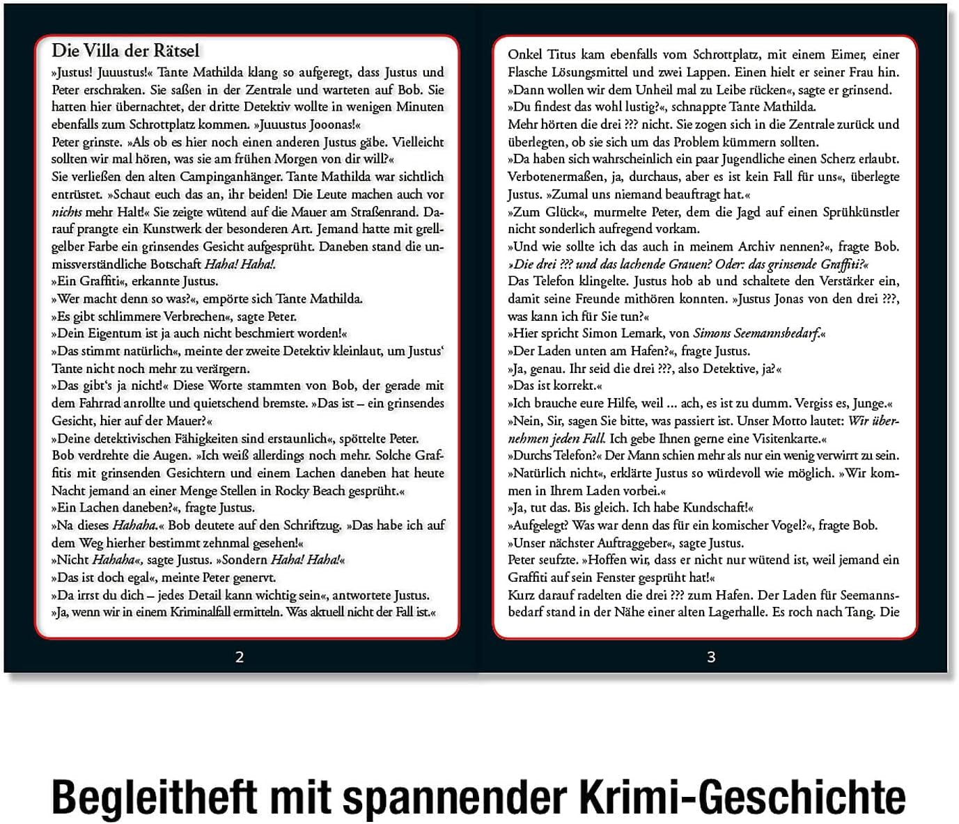 The Three ??? - Crime Puzzle - The Villa of the Puzzles By KOSMOS 697976, 300 piese, Strălucește în întuneric, Cu lampă UV, Citire, Puzzle, Rezolvarea puzzle-urilor, Puzzle detectiv De la 10 ani Puzzle Naty Shop