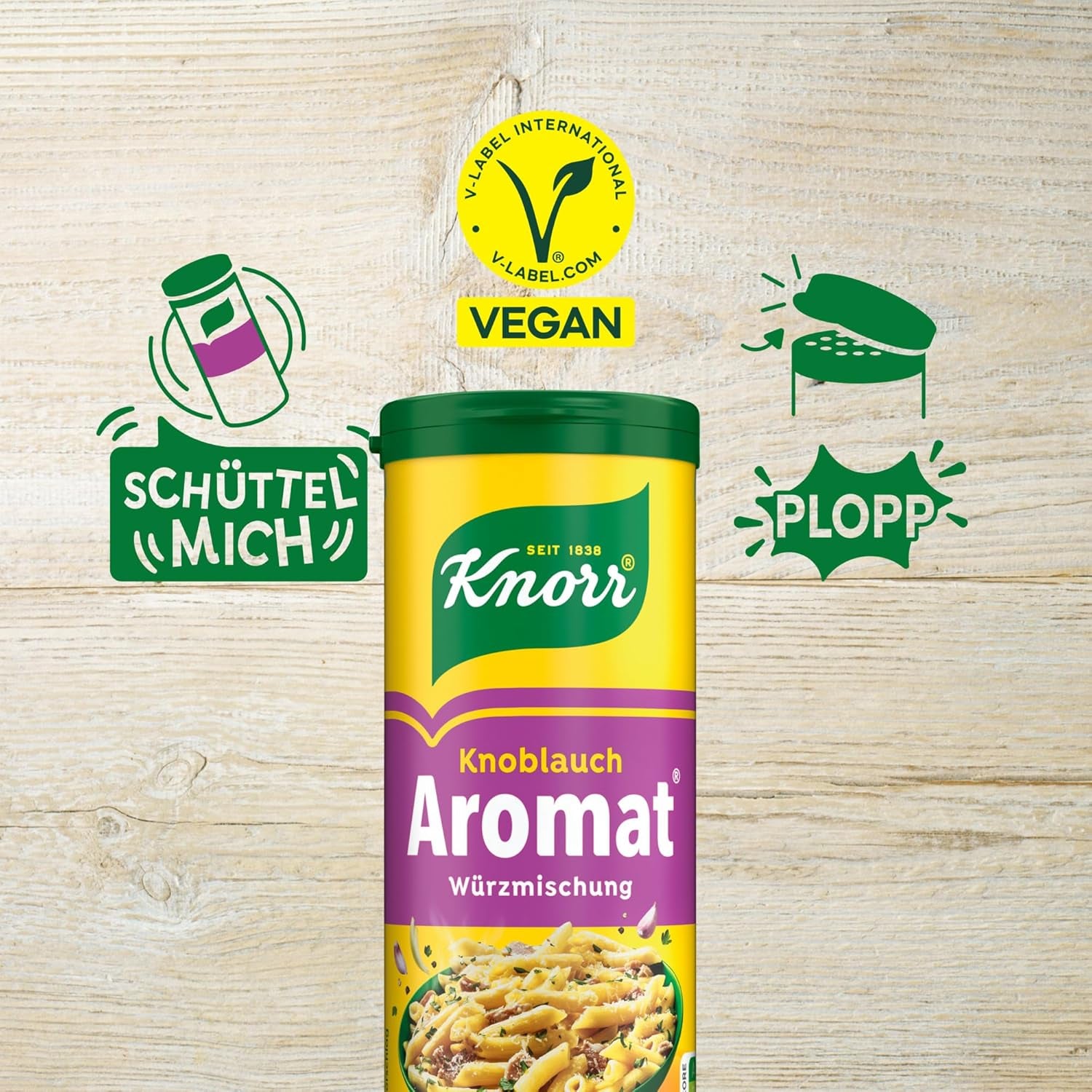 Knorr Würzmischung Garlic Aromat für schnelle Gerichte zum Würzen und Verfeinern von Pasta, Pizza, Gemüse und más 90 g