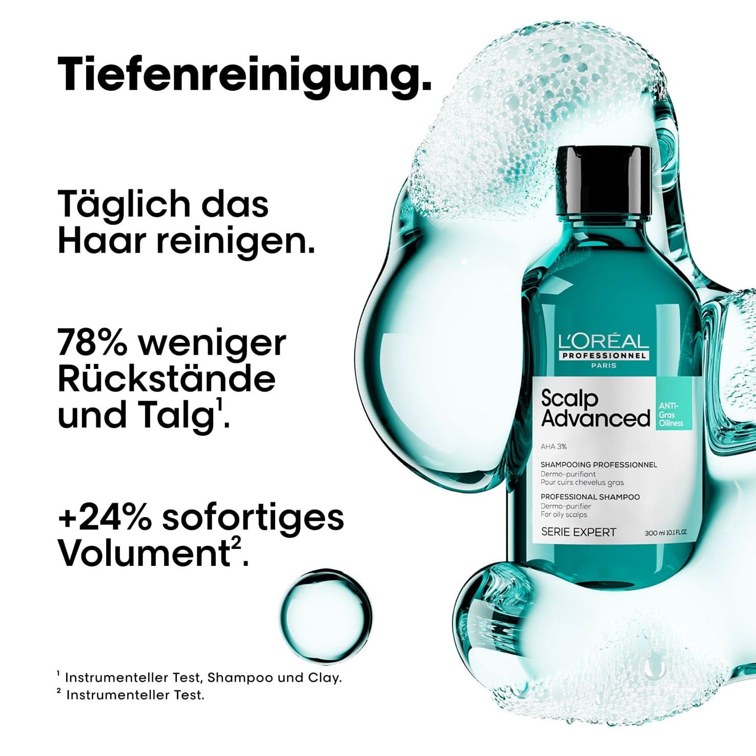 L'Oréal Professionnel Șampon de păr pentru curățarea scalpului gras, 300 ml Duș și baie Naty Shop